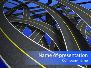 Pavement Travel Drive PowerPoint Template