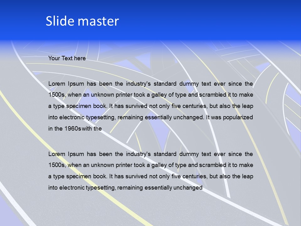 Pavement Travel Drive PowerPoint Template