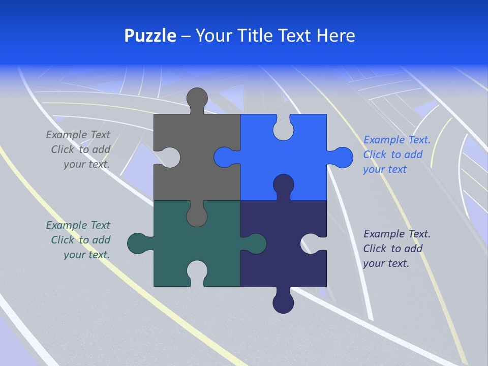 Pavement Travel Drive PowerPoint Template