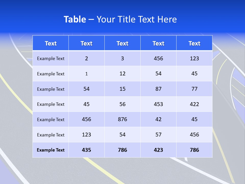 Pavement Travel Drive PowerPoint Template