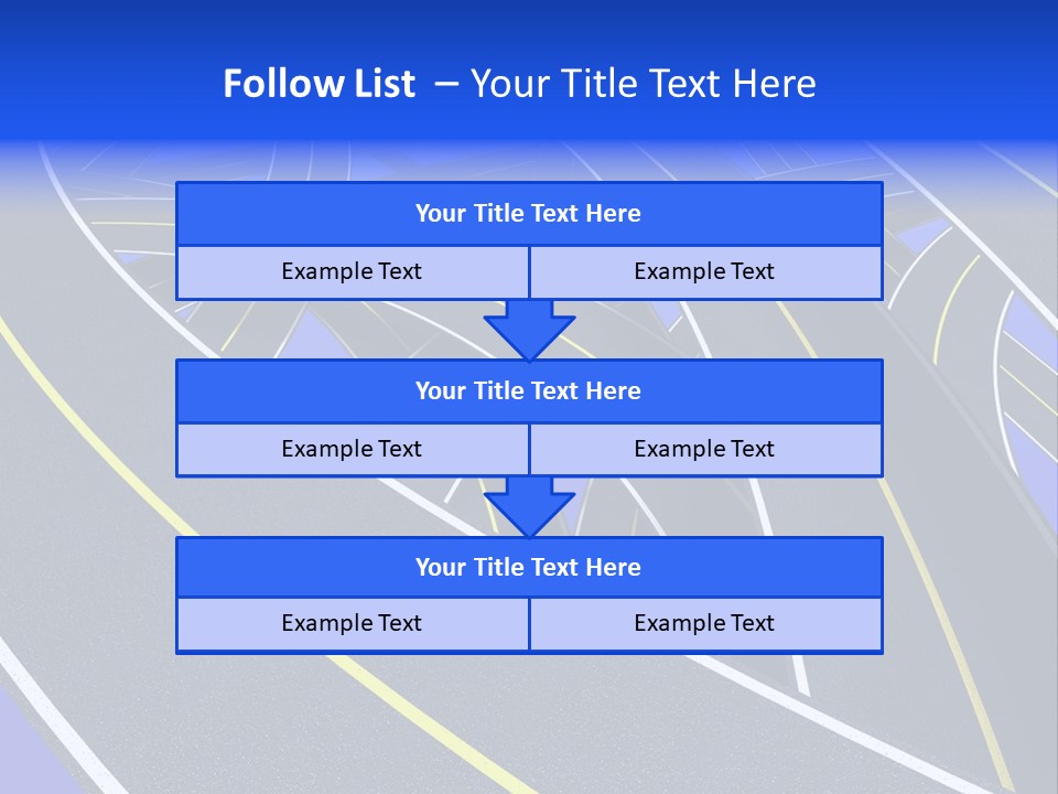 Pavement Travel Drive PowerPoint Template