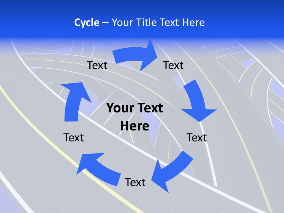 Pavement Travel Drive PowerPoint Template