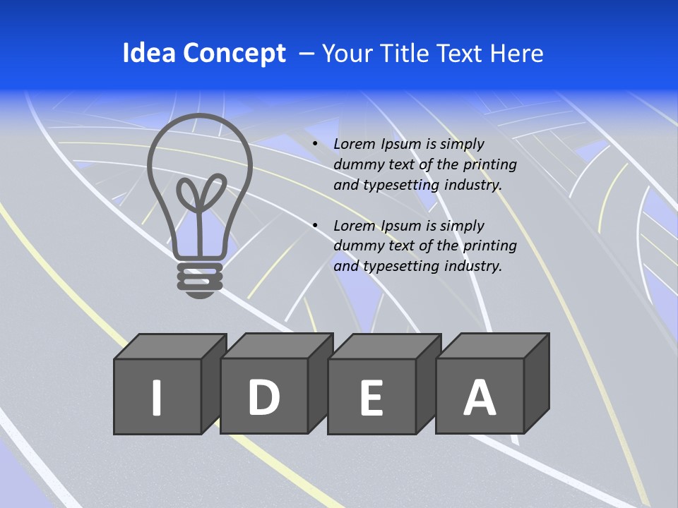 Pavement Travel Drive PowerPoint Template