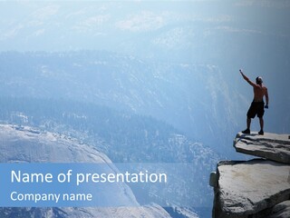 Success Motivation Blue PowerPoint Template