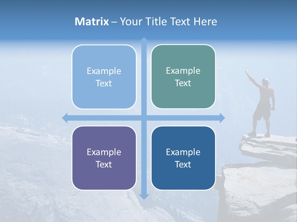 Success Motivation Blue PowerPoint Template