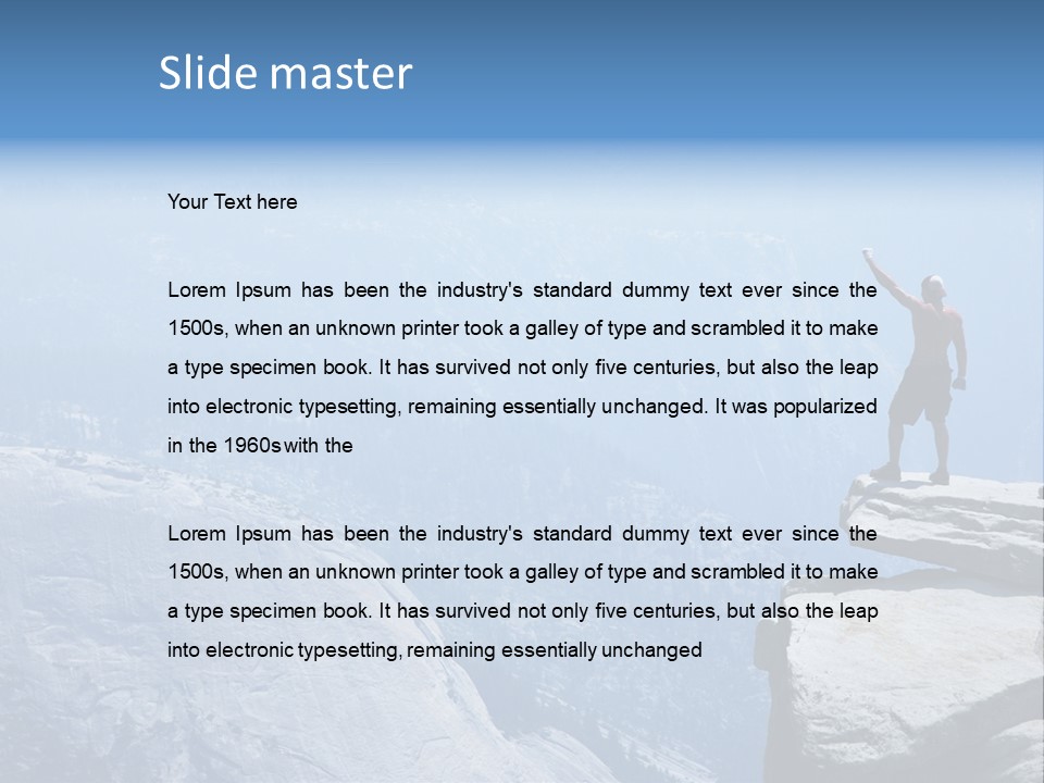 Success Motivation Blue PowerPoint Template