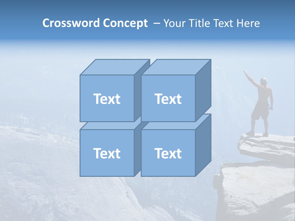 Success Motivation Blue PowerPoint Template