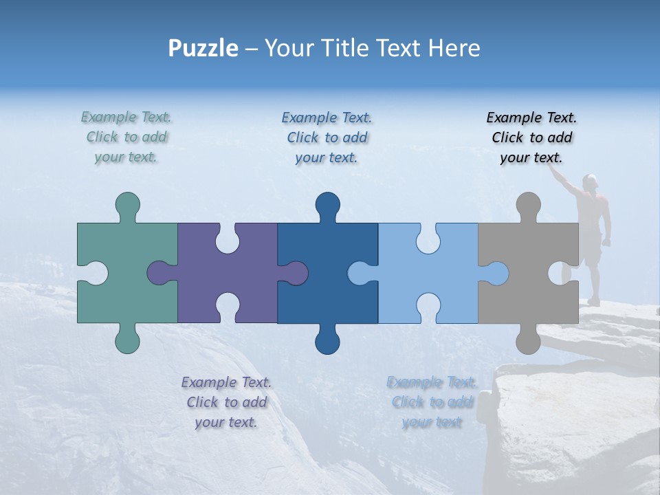 Success Motivation Blue PowerPoint Template