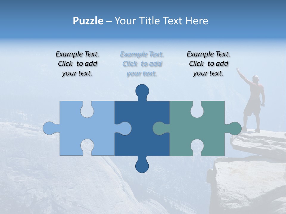 Success Motivation Blue PowerPoint Template