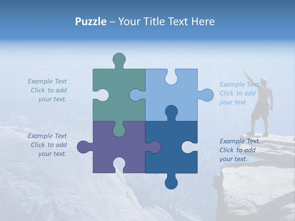 Success Motivation Blue PowerPoint Template