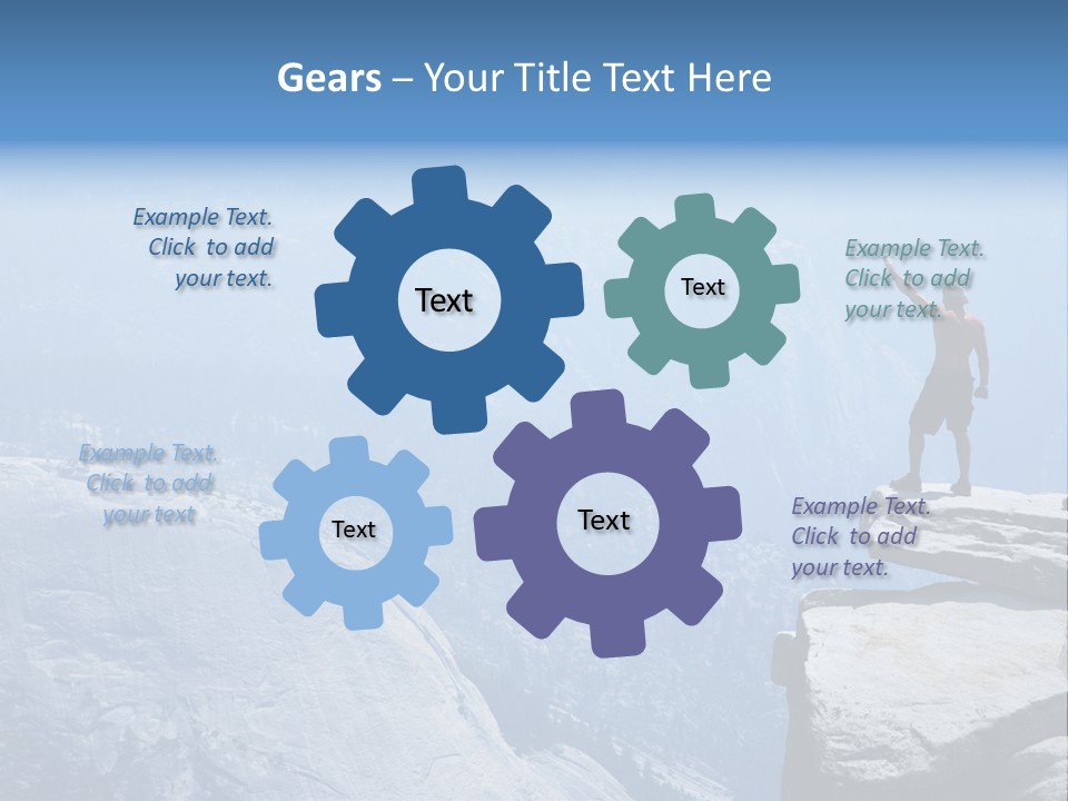 Success Motivation Blue PowerPoint Template