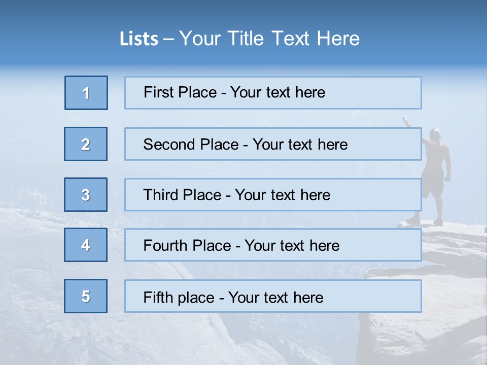 Success Motivation Blue PowerPoint Template
