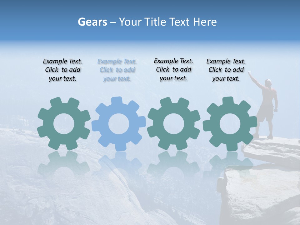 Success Motivation Blue PowerPoint Template