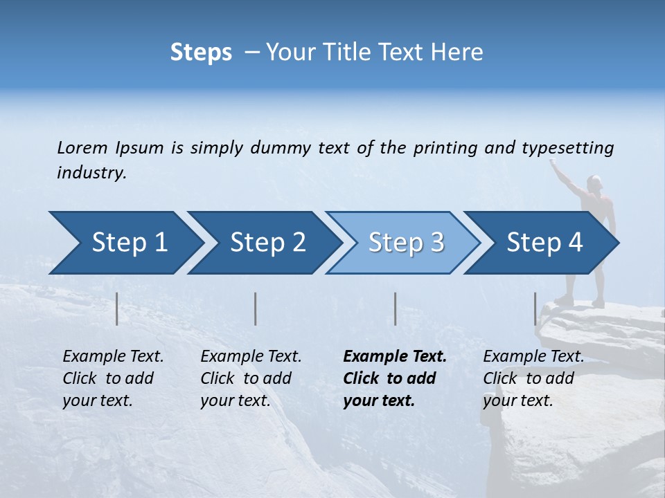 Success Motivation Blue PowerPoint Template