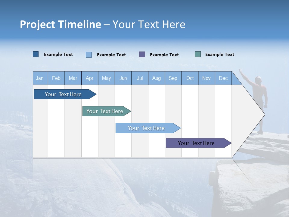 Success Motivation Blue PowerPoint Template