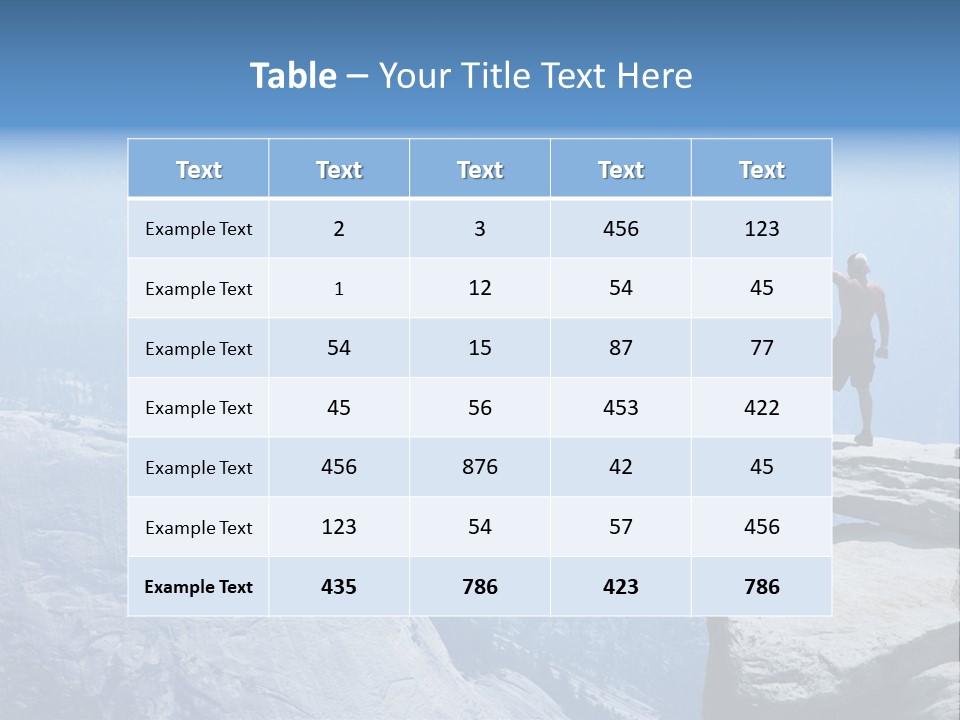 Success Motivation Blue PowerPoint Template
