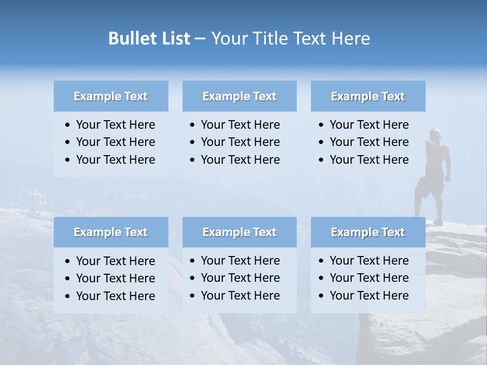 Success Motivation Blue PowerPoint Template