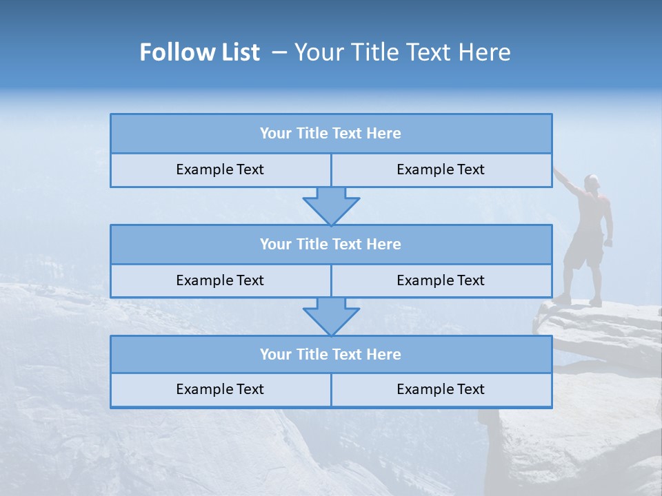 Success Motivation Blue PowerPoint Template