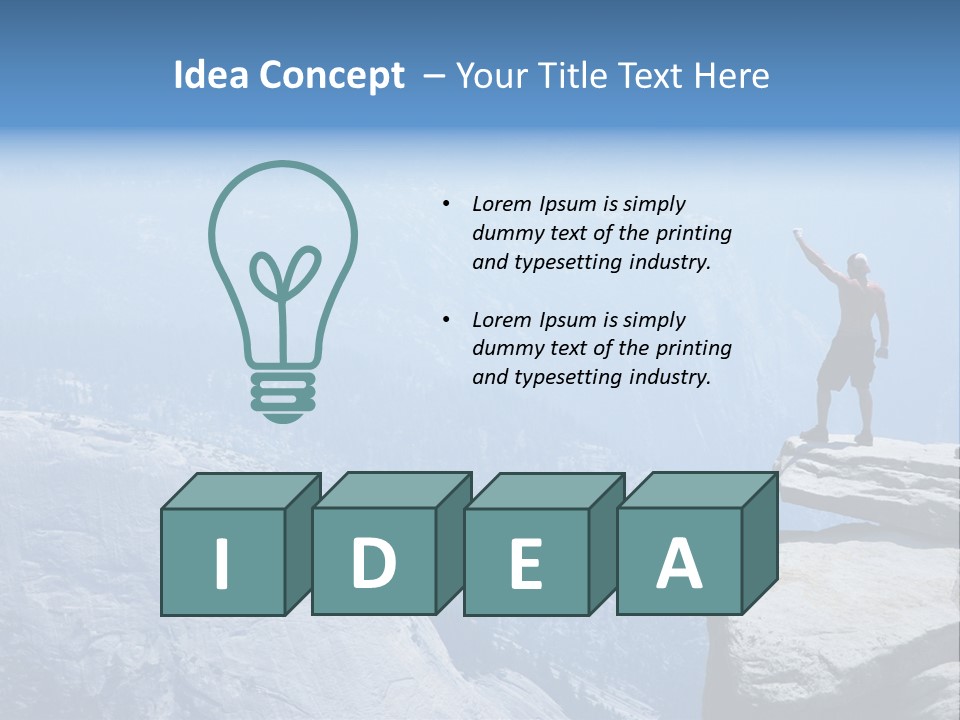 Success Motivation Blue PowerPoint Template