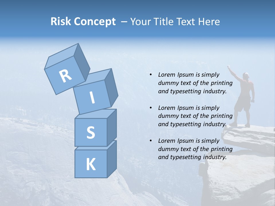 Success Motivation Blue PowerPoint Template