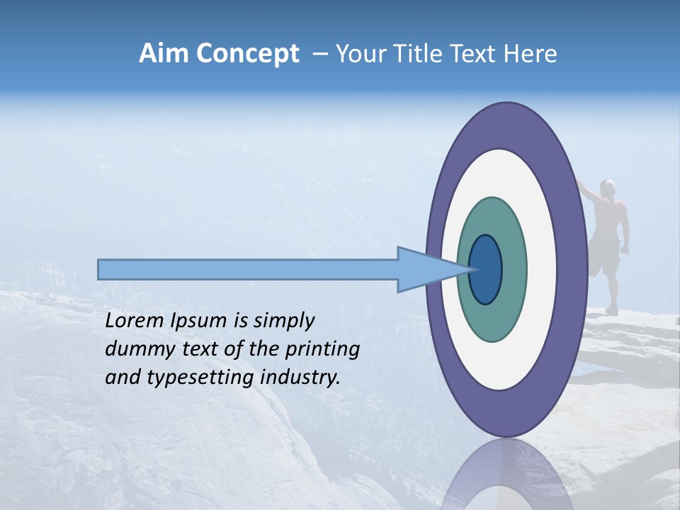 Success Motivation Blue PowerPoint Template