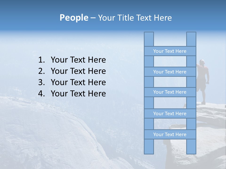 Success Motivation Blue PowerPoint Template