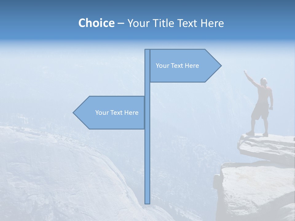 Success Motivation Blue PowerPoint Template