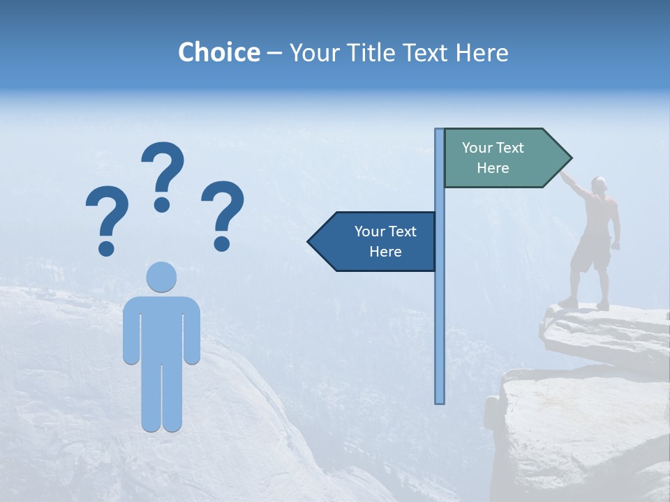 Success Motivation Blue PowerPoint Template