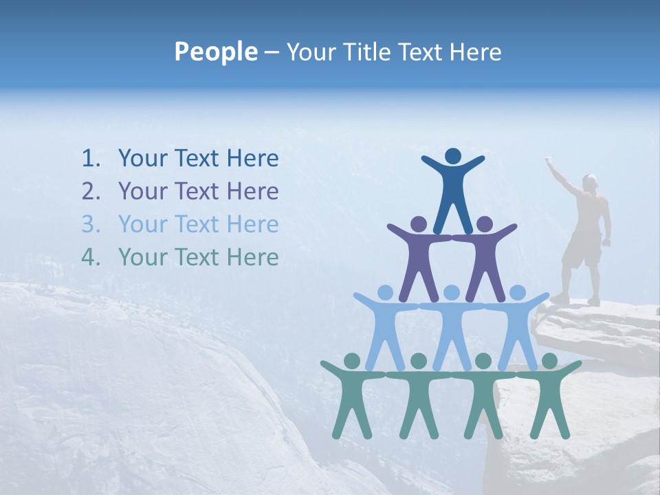 Success Motivation Blue PowerPoint Template