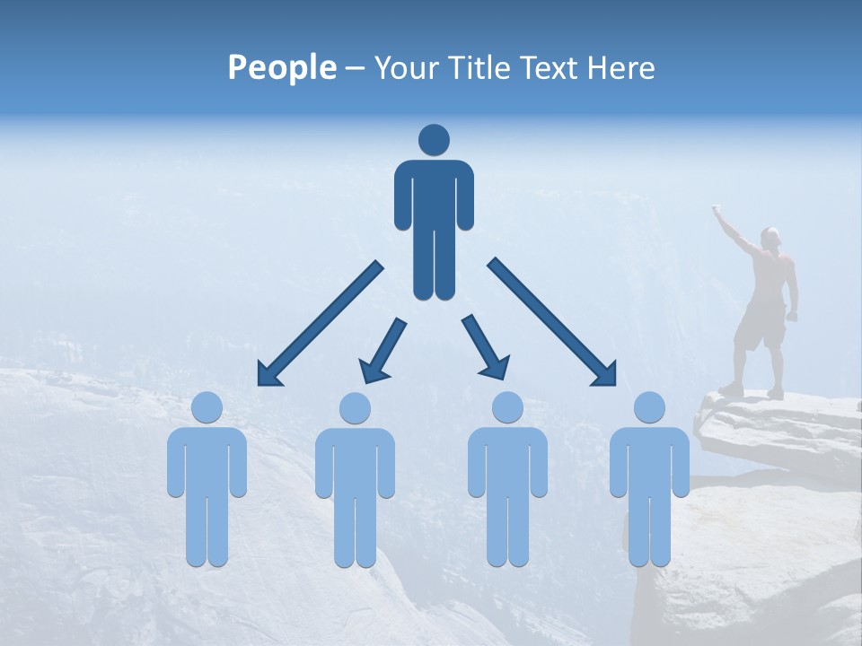 Success Motivation Blue PowerPoint Template