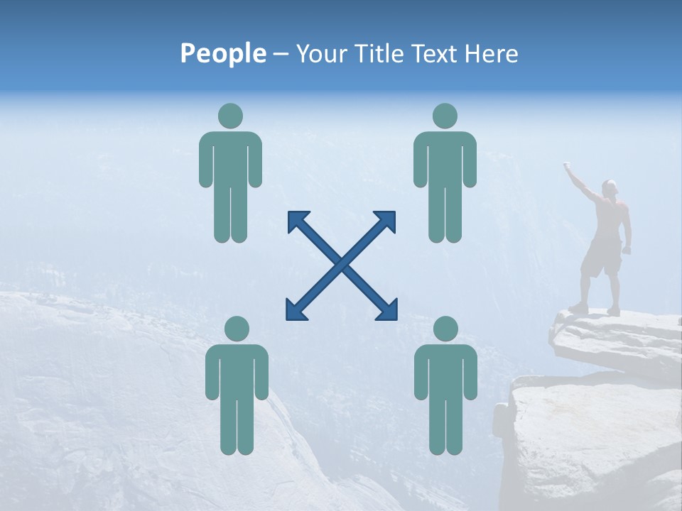 Success Motivation Blue PowerPoint Template