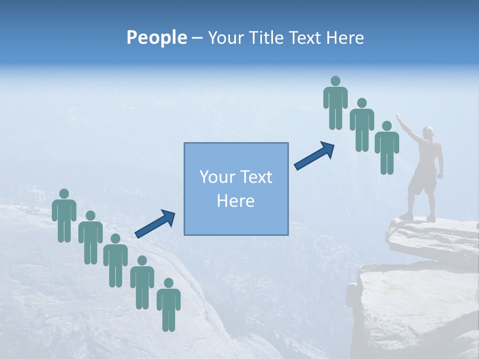 Success Motivation Blue PowerPoint Template