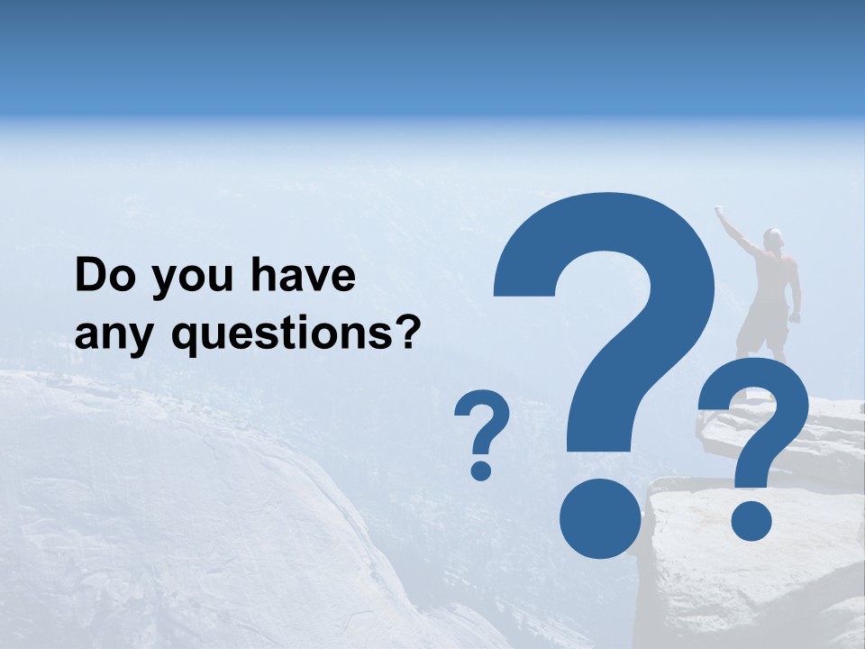 Success Motivation Blue PowerPoint Template