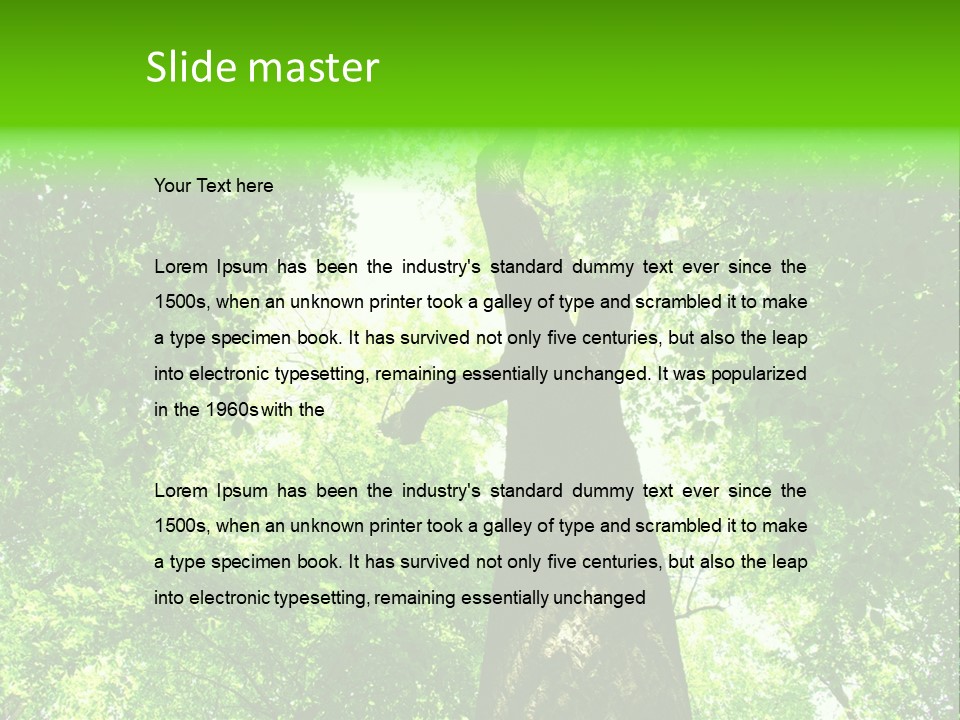 Day Landscape Deciduous PowerPoint Template