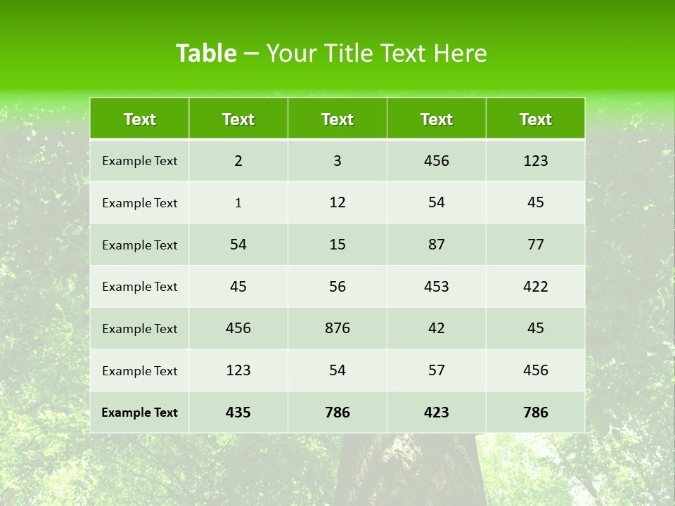 Day Landscape Deciduous PowerPoint Template