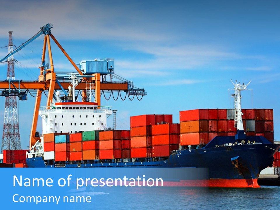 Export Commerce Locks PowerPoint Template