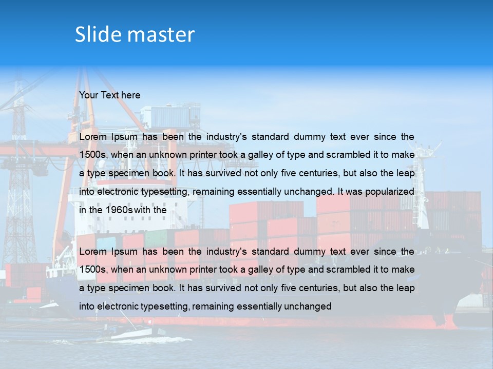Export Commerce Locks PowerPoint Template