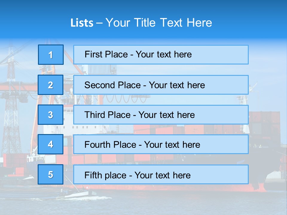Export Commerce Locks PowerPoint Template
