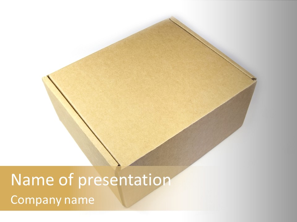 Brown Postage Card PowerPoint Template