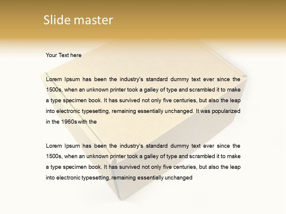 Brown Postage Card PowerPoint Template