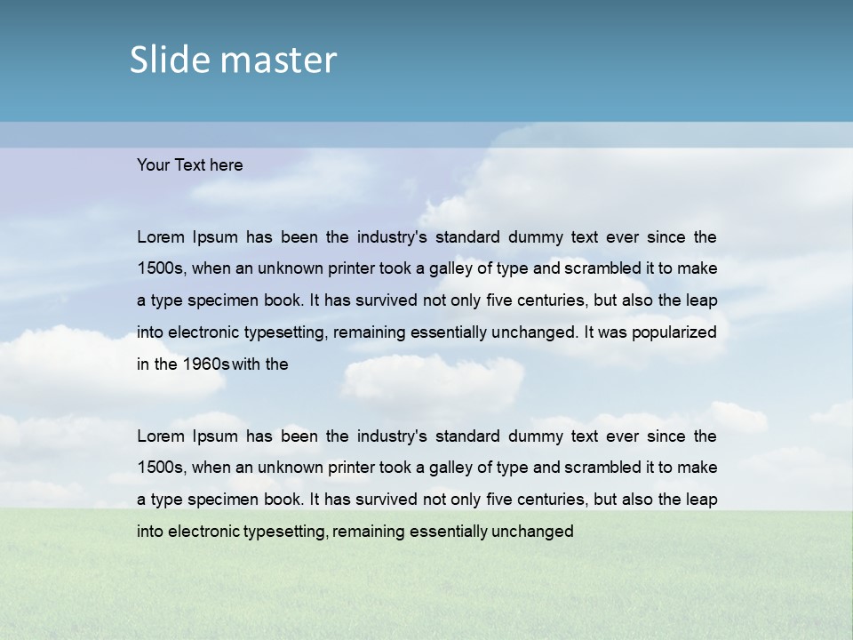 Background Vegetation Grass Land PowerPoint Template