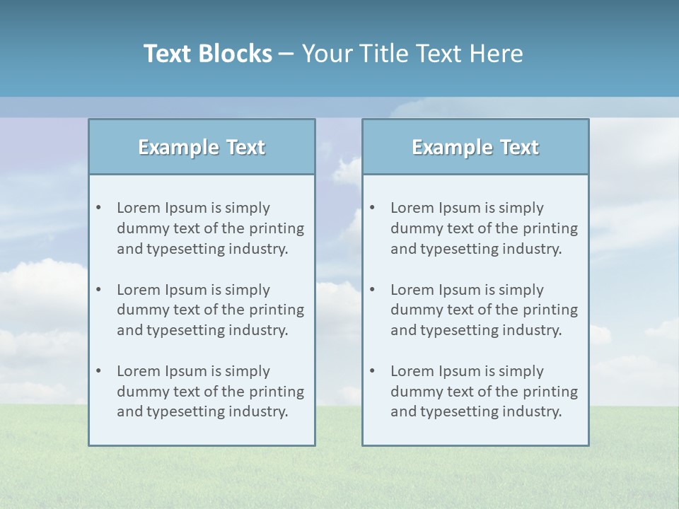Background Vegetation Grass Land PowerPoint Template