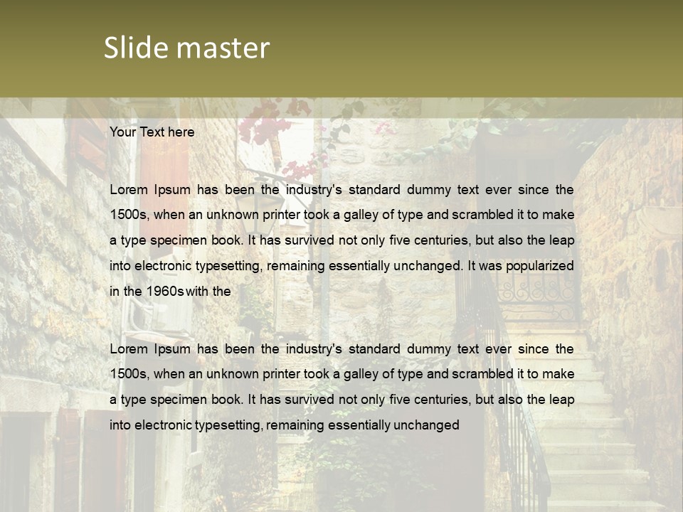 Wall View Oil PowerPoint Template