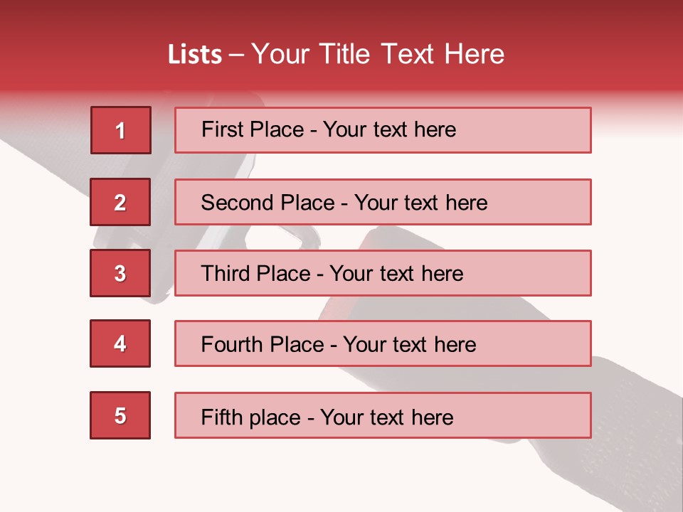 Seatbelt Vehicle Belt PowerPoint Template