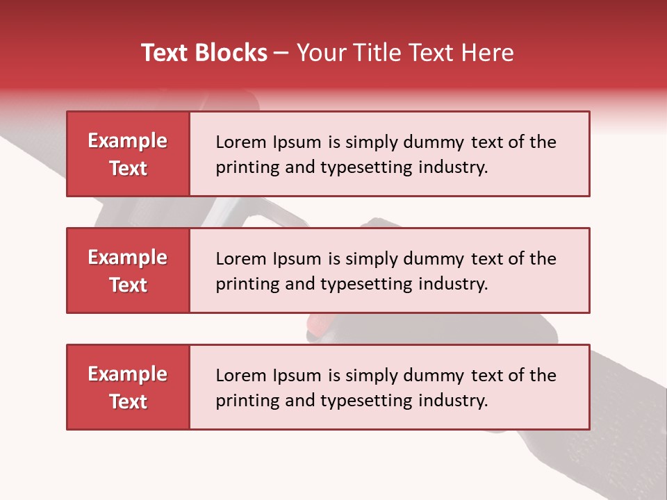 Seatbelt Vehicle Belt PowerPoint Template