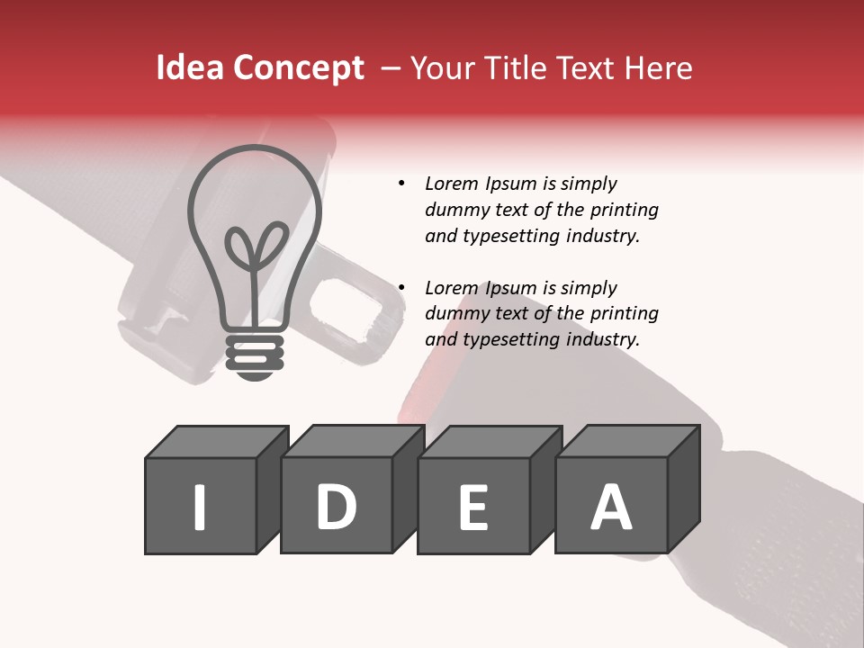 Seatbelt Vehicle Belt PowerPoint Template