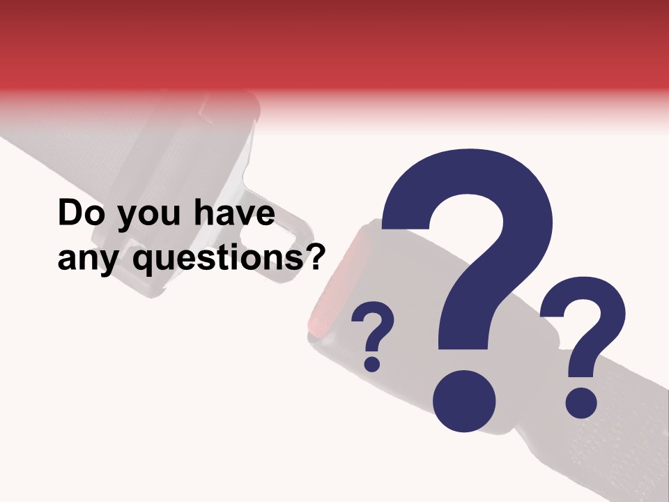 Seatbelt Vehicle Belt PowerPoint Template