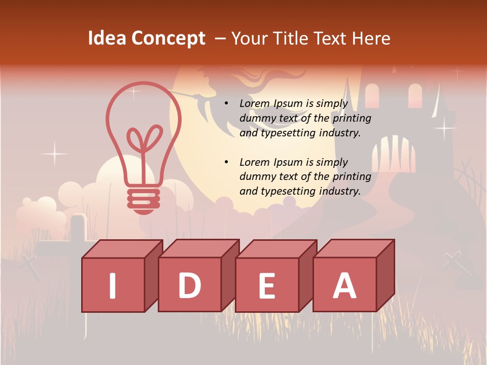 Autumn Holiday Devil PowerPoint Template