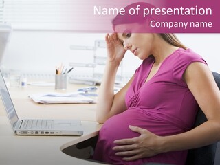 Bump Person Maternity PowerPoint Template