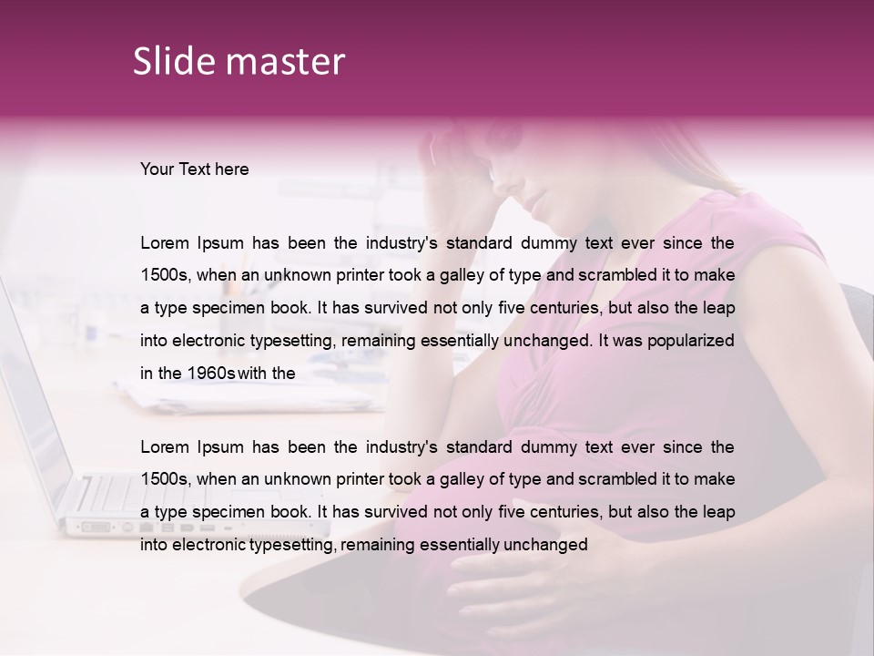 Bump Person Maternity PowerPoint Template